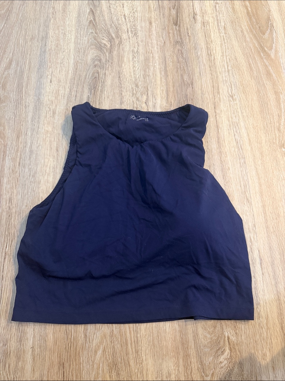 aerie Navy Cropped Muscle Tank